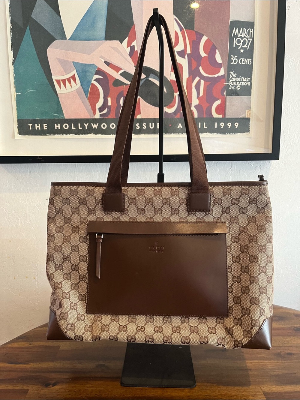 W/ CoA Gucci Brown GG Canvas Tote Bag - Signature Monogram